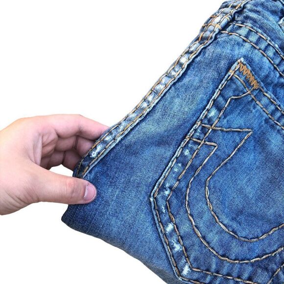 TRUE Religion Jeans Size 33 LOGAN SUPER T Blue - Picture 9 of 10